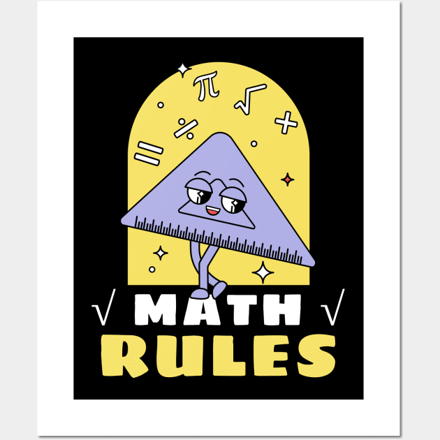 Math Rules Basic Math Go math Discrete Math Wall Art by TV Dinners